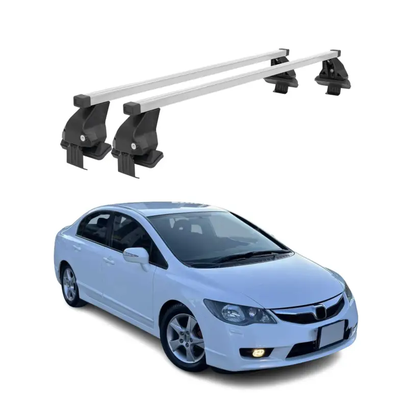 Top-Preis Menabo Dachträger Grundtäger für Honda Civic mk8 2005-2011 50kg Stahl Silber 2x