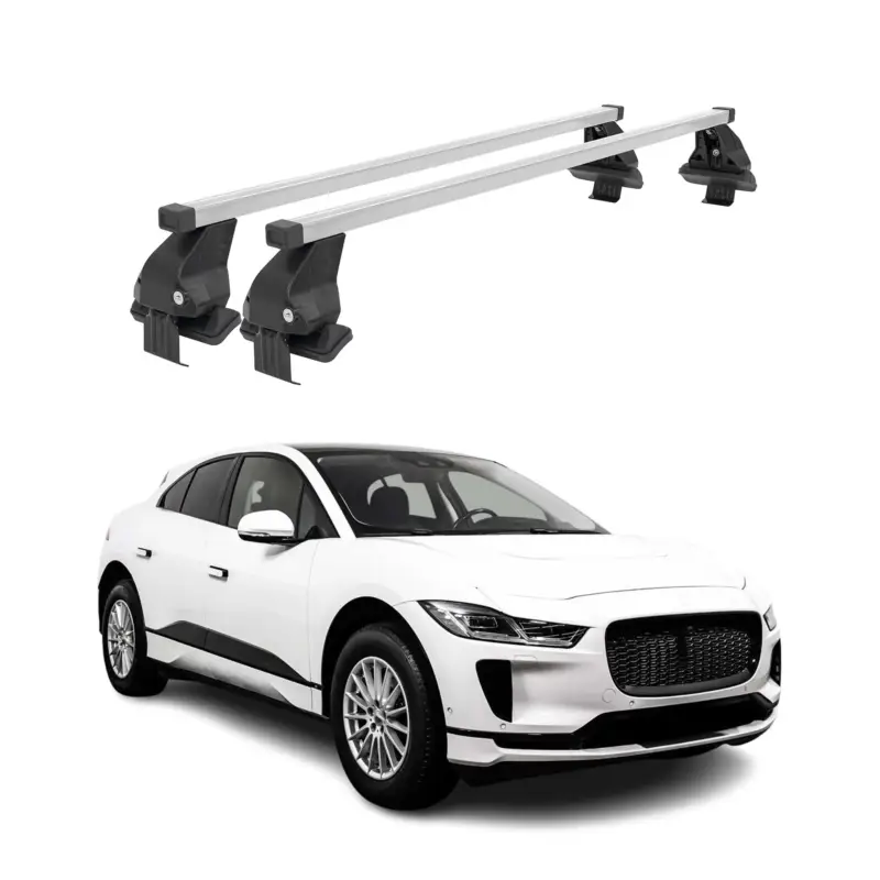 Ausverkauf Menabo Dachträger Grundtäger für Jaguar I-Pace 2018-2024 50kg Stahl Silber 2 tlg