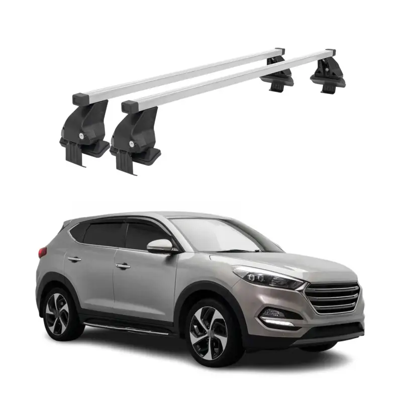 Finale Aktion Menabo Dachträger Grundtäger für Hyundai Tucson mk3 2015-2020 50kg Stahl Grau 2x