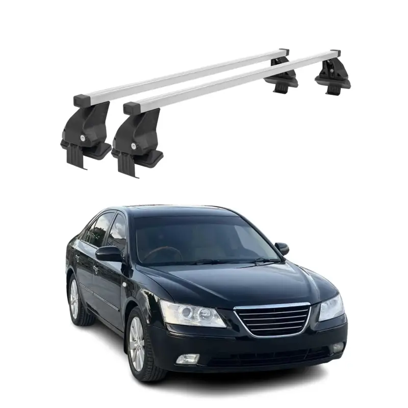 Günstig Menabo Dachträger Grundtäger für Hyundai Sonata mk6 2009-2014 50kg Stahl Grau 2x