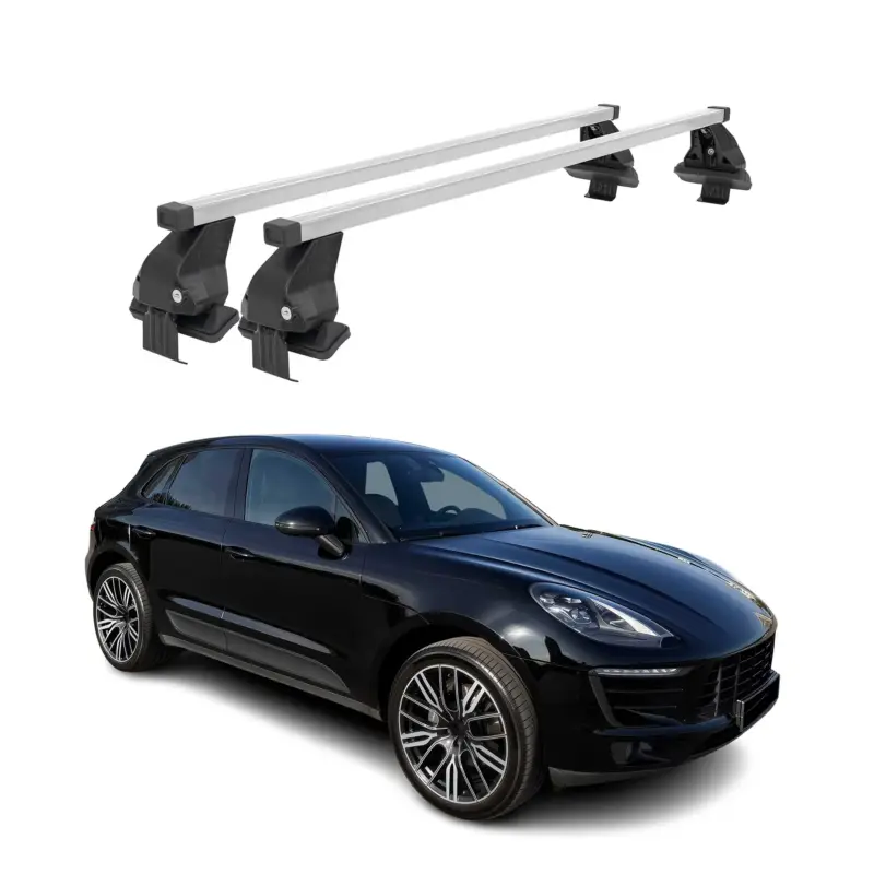 Menabo Dachträger Grundtäger für Porsche Macan 2014-2019 50kg Stahl Silber 2 tlg Neue Kollektion