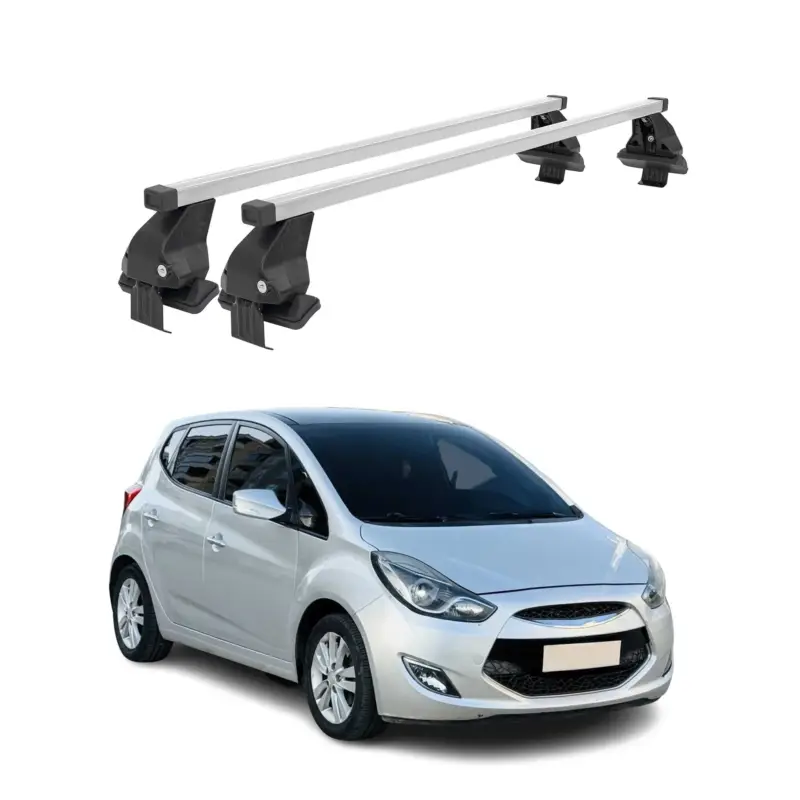Preiswert Menabo Dachträger Grundtäger für Hyundai ix20 2010-2015 50kg Stahl Silber 2 tlg