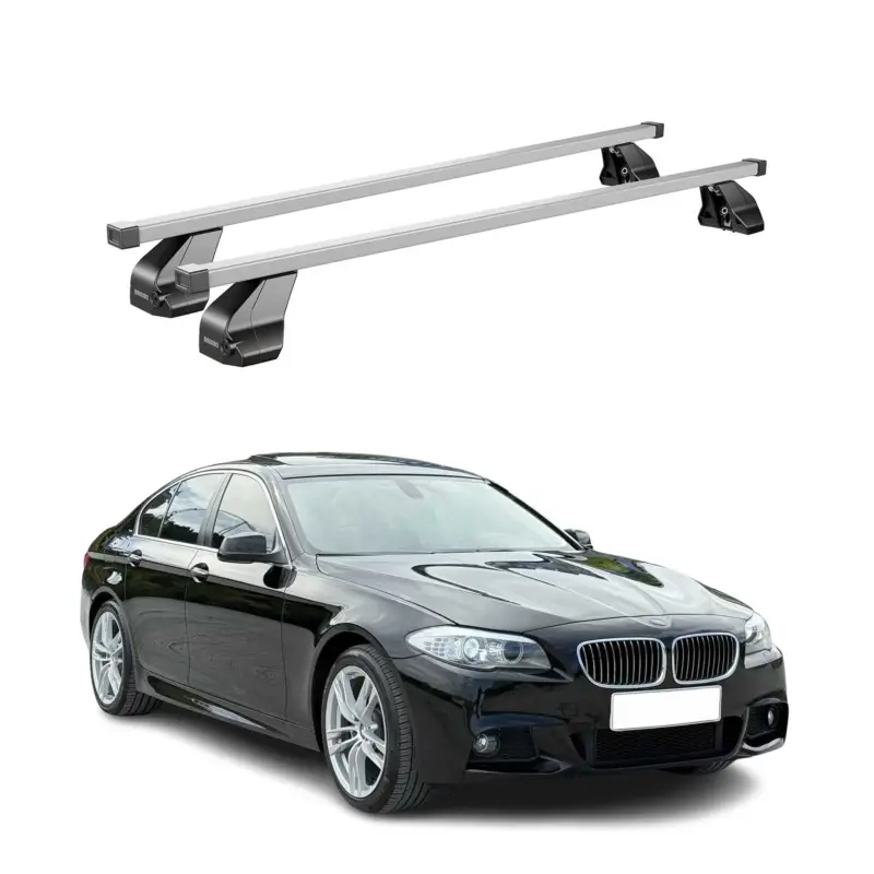 Knallerangebot Menabo Dachträger Grundtäger für BMW 5er F10 Limo 2010-2016 75kg Stahl Silber 2x