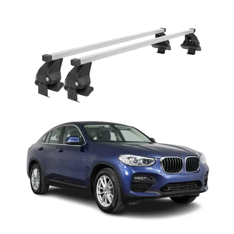 Jetzt Bestellen Menabo Dachträger Grundtäger für BMW X4 G02 2018-2025 50kg Stahl Silber 2 tlg