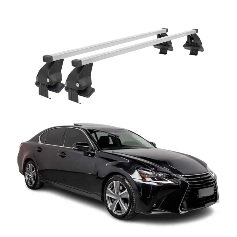 Menabo Dachträger Grundtäger für Lexus GS L10 2011-2020 50kg Stahl Silber 2 tlg Knallerangebot