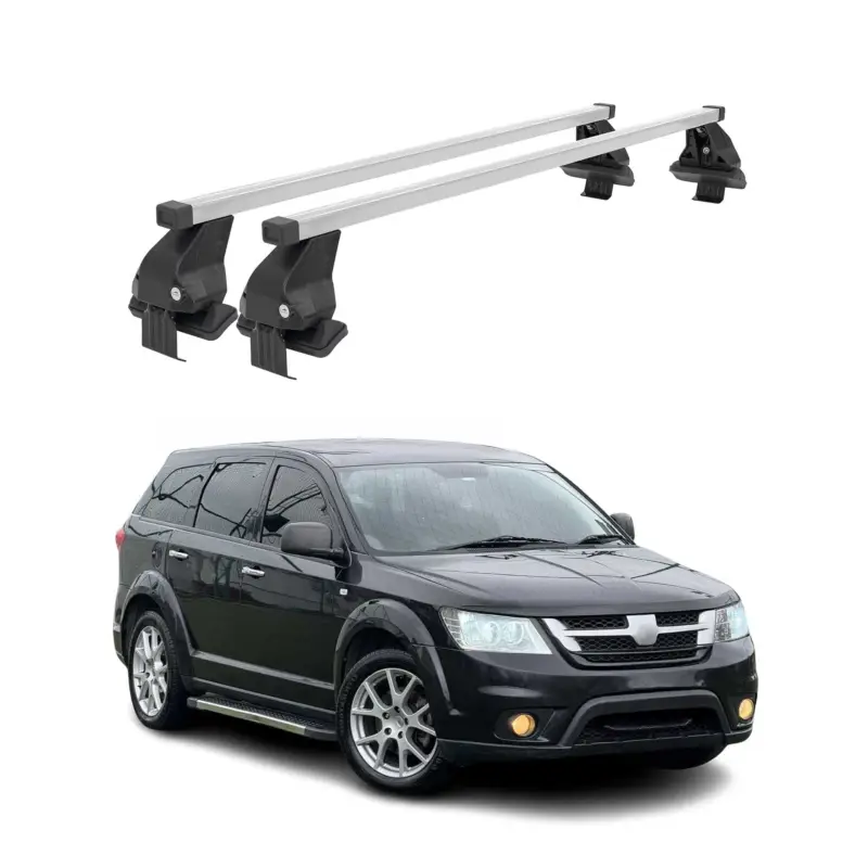 Menabo Dachträger Grundtäger für Fiat Freemont 2011-2016 50kg Stahl Silber 2 tlg Zertifiziert