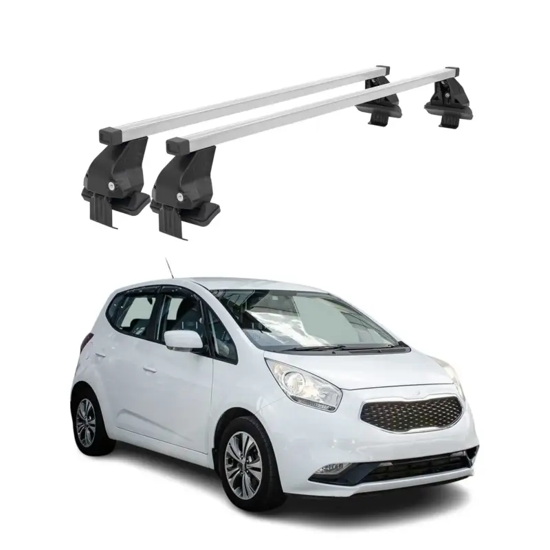 Menabo Dachträger Grundtäger für Kia Venga 2014-2019 50kg Stahl Silber 2 tlg Echt