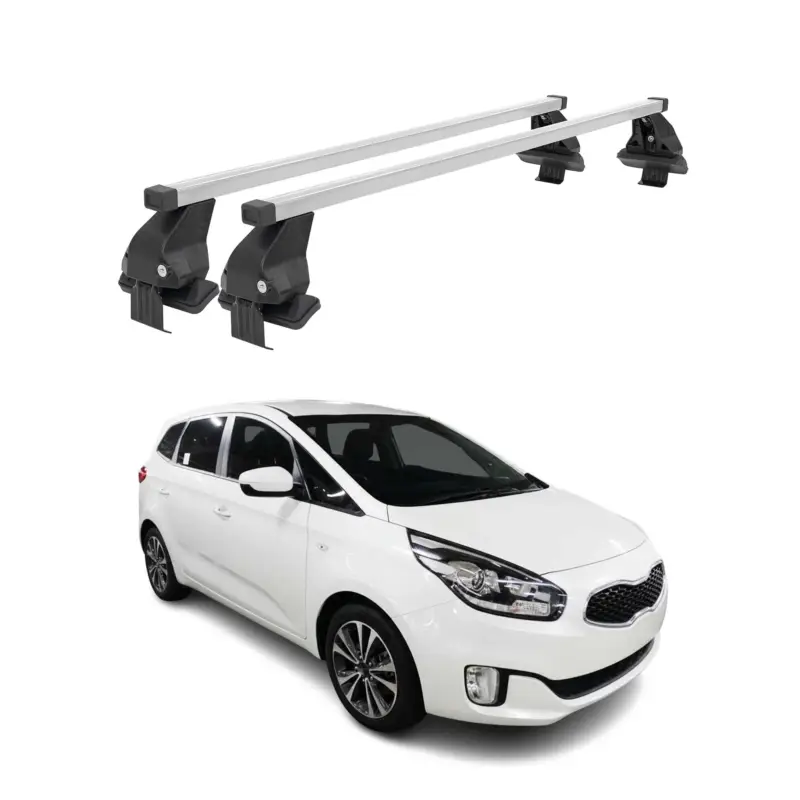 Menabo Dachträger Grundtäger für Kia Carens 2013-2021 50kg Stahl Silber 2 tlg Finale Aktion
