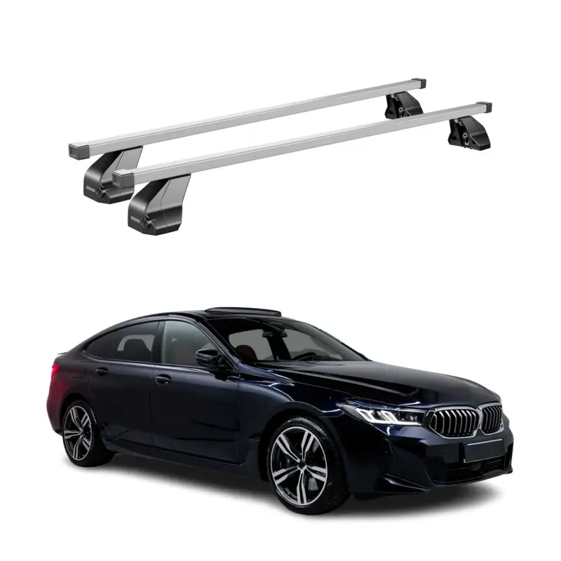 Menabo Dachträger für BMW 6er Gran Turismo G32 2017-2023 75kg Stahl Silber 2x Knallerangebot