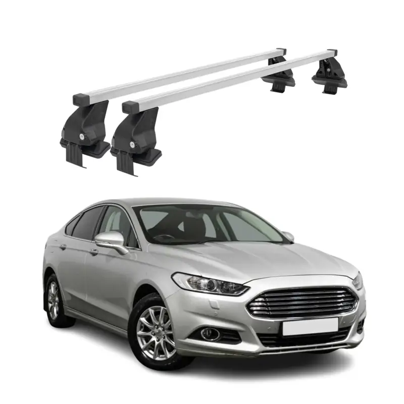 Menabo Dachträger für Ford Mondeo Stufenheck Liftback 2014-2022 50kg Silber 2x Bestpreis