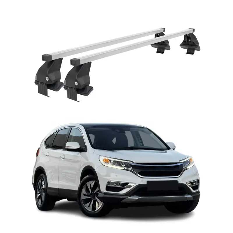 Menabo Dachträger Grundtäger für Honda CR-V mk3 2006-2012 50kg Stahl Silber 2x Preis Gesenkt