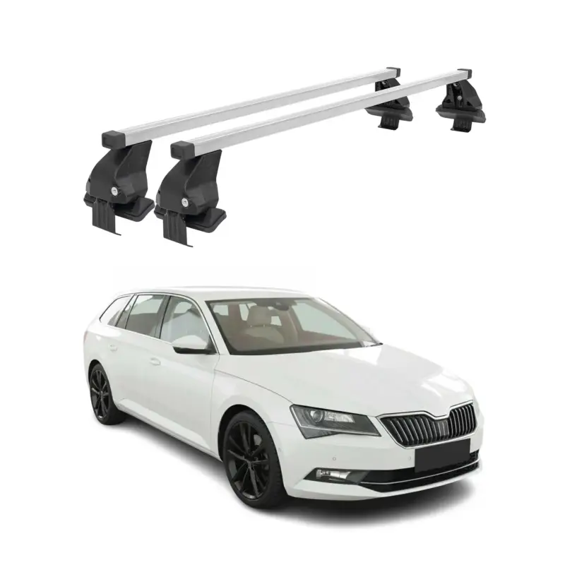 Jetzt Bestellen Menabo Dachträger für Skoda Superb mk3 Kombi 2015-2019 Pre-FL 50kg Stahl Grau 2x