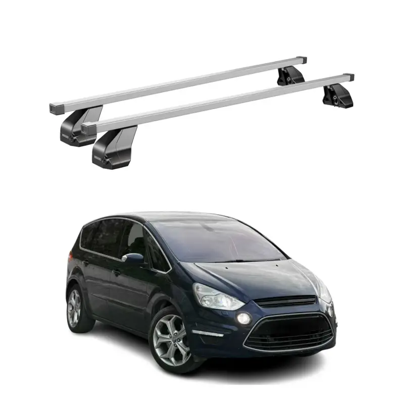 Menabo Dachträger Grundtäger für Ford S-Max 2006-2014 75kg Stahl Silber 2 tlg Schnäppchen