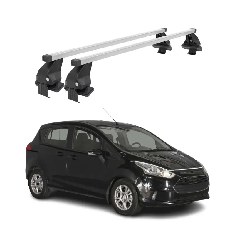 Sofort Bestellen Menabo Dachträger Grundtäger für Ford B-Max 2012-2017 50kg Stahl Silber 2 tlg