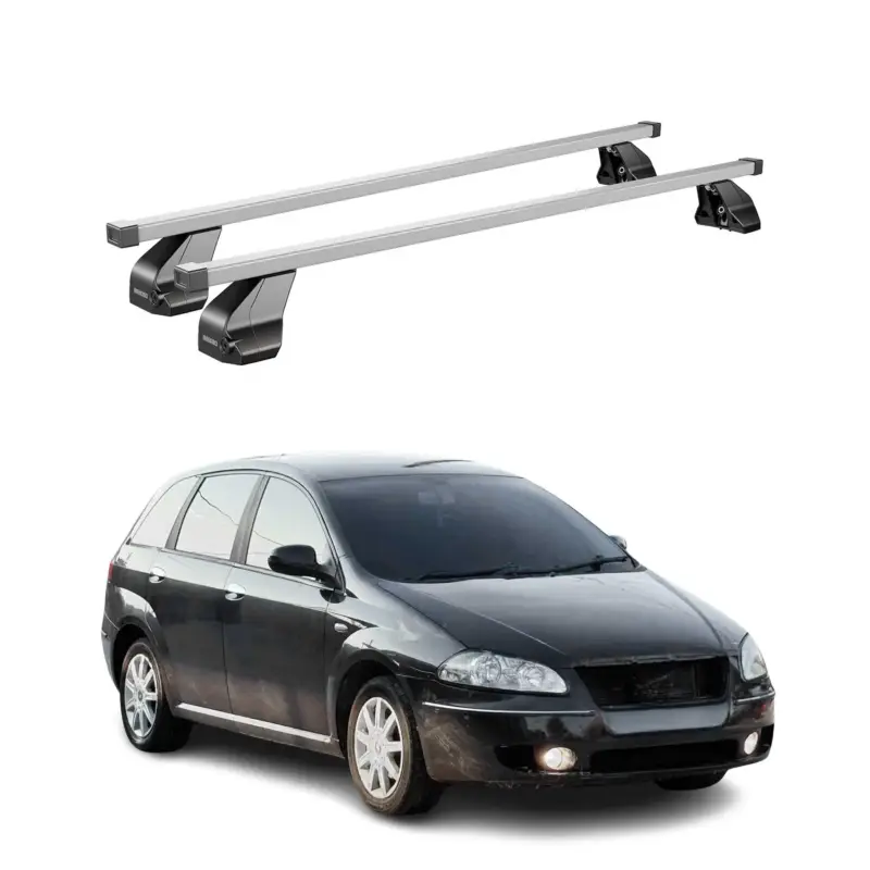 Menabo Dachträger Grundtäger für Fiat Croma 2005-2010 75kg Stahl Silber 2 tlg Billig