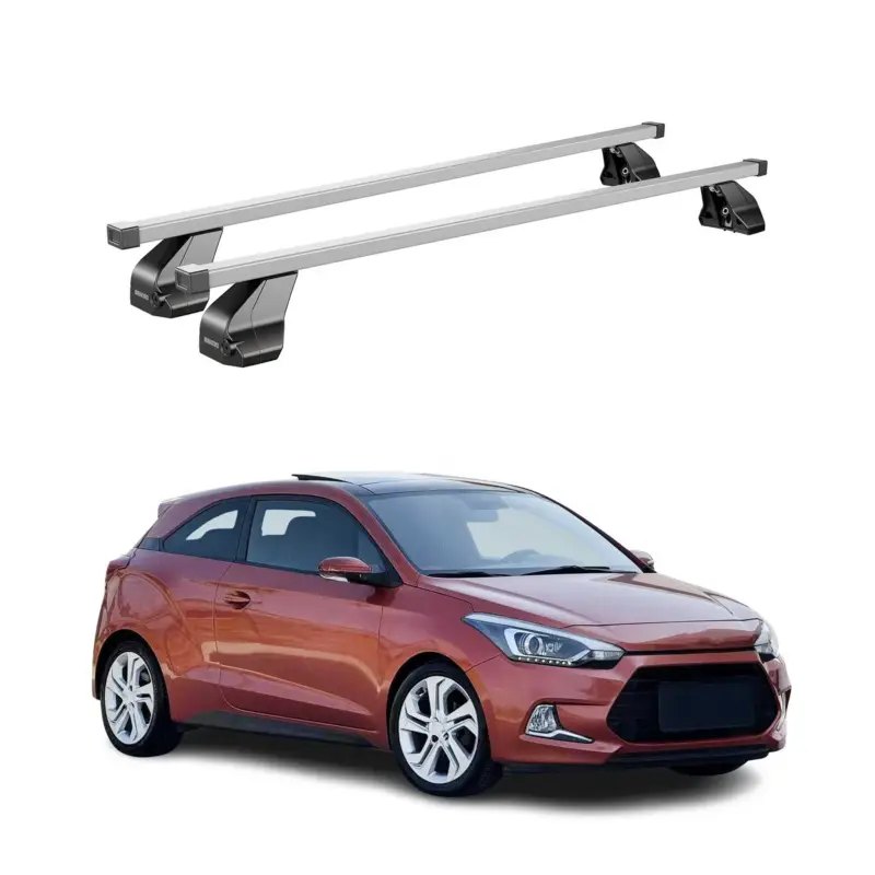 Menabo Dachträger Grundtäger für Hyundai i20 Coupé 2015-2020 75kg Stahl Grau 2x Schneller Versand