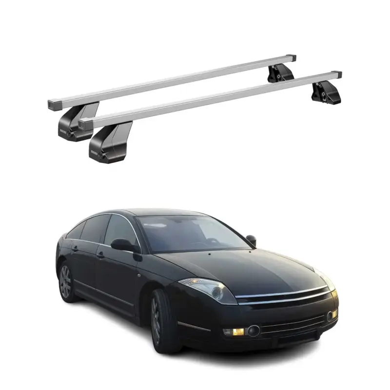 Letzte Chance Menabo Dachträger Grundtäger für Citroen C6 2005-2012 75kg Stahl Silber 2 tlg