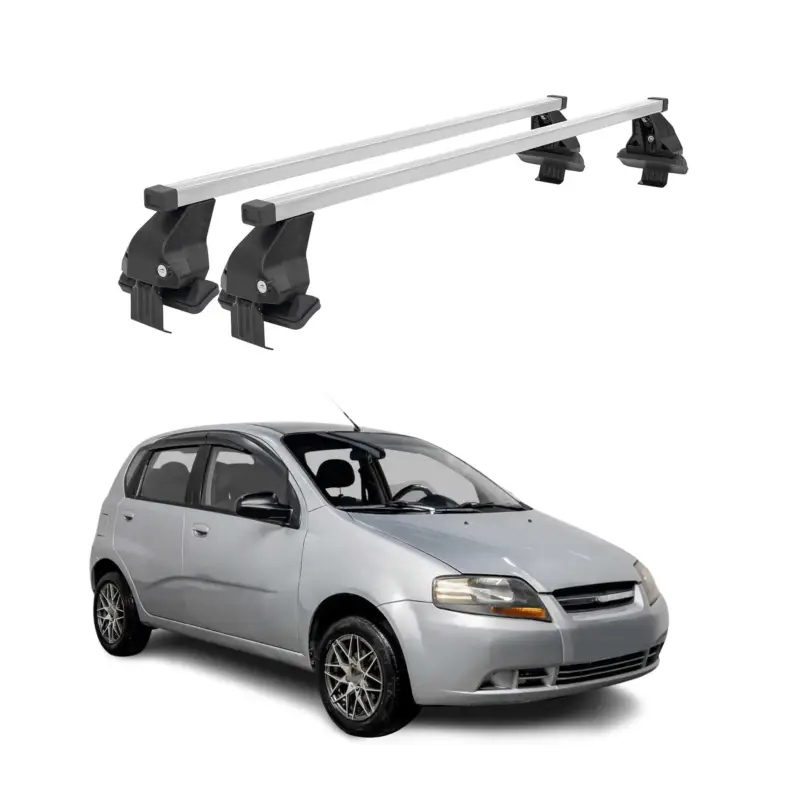 Menabo Dachträger Grundtäger für Chevrolet Aveo T250 2005-2011 50kg Stahl Silber Sale