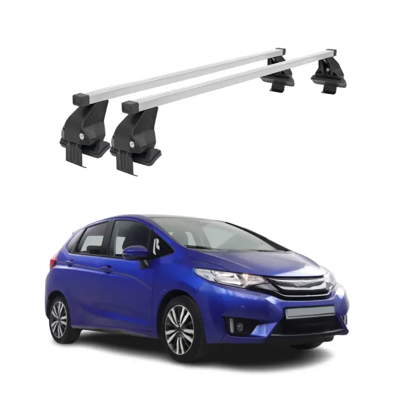 Menabo Dachträger Grundtäger für Honda Jazz 2015-2020 50kg Stahl Silber 2 tlg Sichere Zahlung
