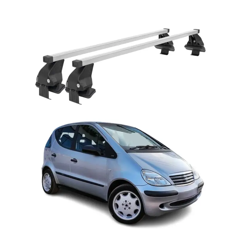 Meistverkauft Menabo Dachträger für Mercedes A Klasse W168 1997-2004 50kg Stahl Silber 2x
