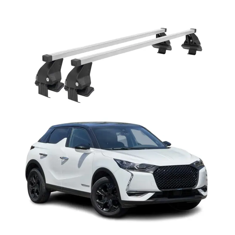 Online Kaufen Menabo Dachträger Grundtäger für DS3 Crossback 2018-2026 50kg Stahl Silber 2 tlg