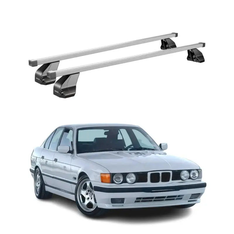 Wochenendangebot Menabo Dachträger Grundtäger für BMW 5er E39 Limo 1995-2003 75kg Stahl Silber 2x