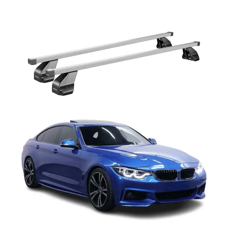 Saisonangebot Menabo Dachträger für BMW 4er F36 Gran Coupe 2014-2020 75kg Stahl Silber 2x