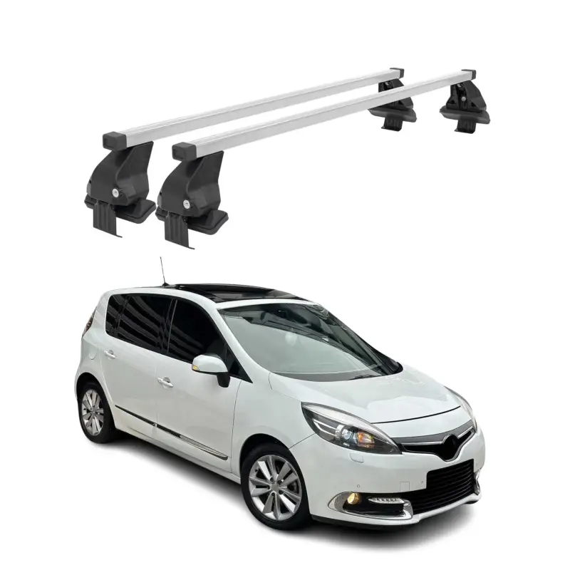 Menabo Dachträger Grundtäger für Renault Scenic mk3 2013-2016 FL 50kg Silber 2x Sofort Bestellen