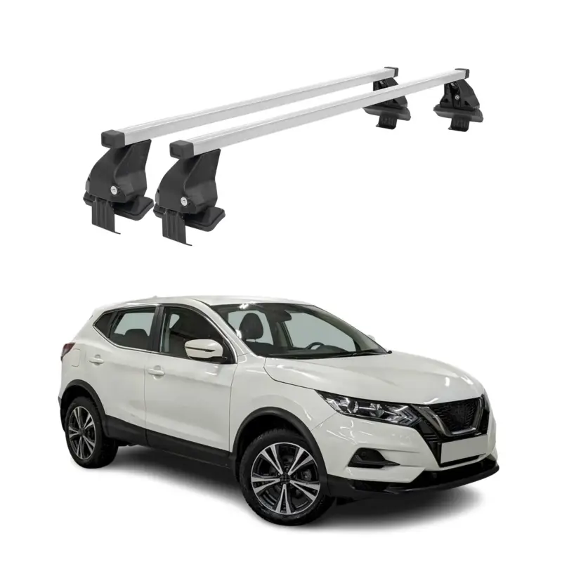 Letzte Chance Menabo Dachträger für Nissan Qashqai J11 2014-2017 Pre-FL 50kg Stahl Silber 2x