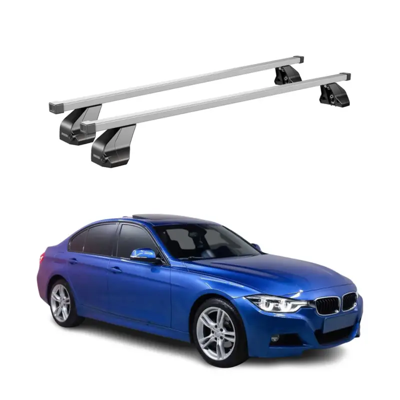 Menabo Dachträger Grundtäger für BMW 3er F30 2012-2019 75kg Stahl Silber 2 tlg Top-Preis