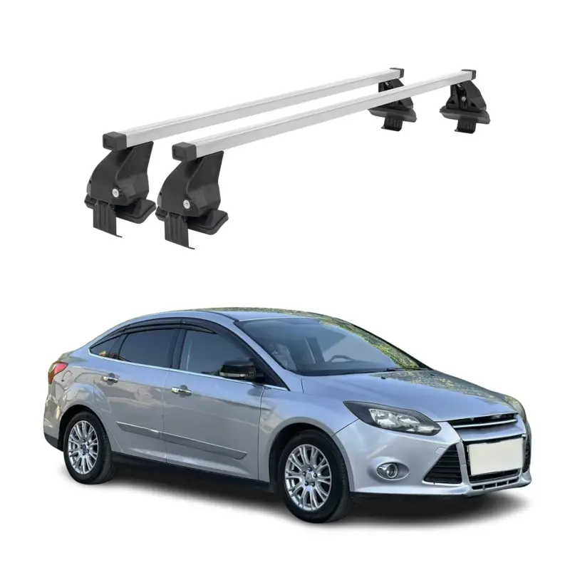 Sonderaktion Menabo Dachträger Grundtäger für Ford Focus 2011-2018 50kg Stahl Silber 2 tlg