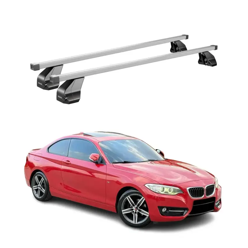 Menabo Dachträger Grundtäger für BMW 2er F22 Coupe 2012-2021 75kg Stahl Grau 2x Neue Ware