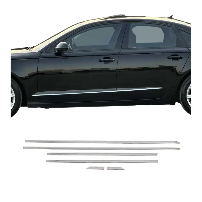 Versand Am Gleichen Tag Seitentürleiste Türleisten Türschutzleiste für Audi A6 C7 2011-2018 Edelstahl 6x