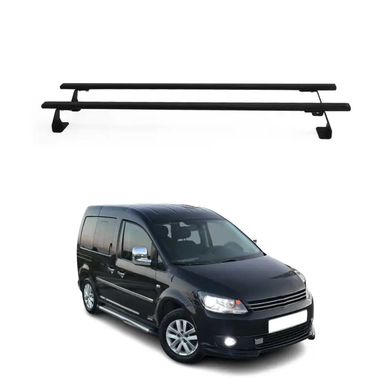 Wochenendangebot Dachträger Grundtäger für VW Caddy 2004-2015 75kg Stahl Schwarz 2 tlg