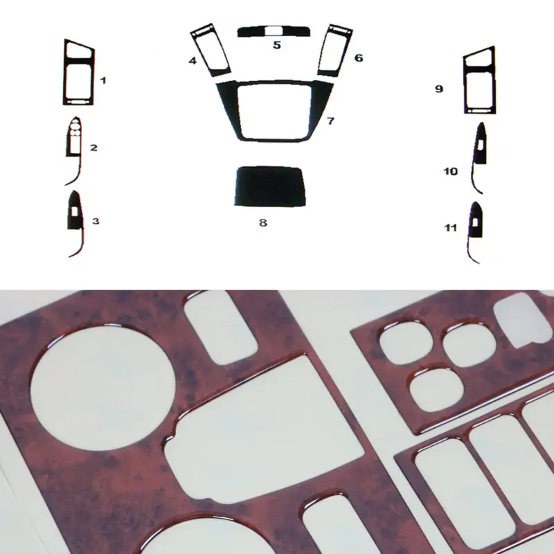 Ausverkauf Innenraum Dekor Cockpit für Hyundai i30 2007-2012 Wurzelholz Optik 11tlg