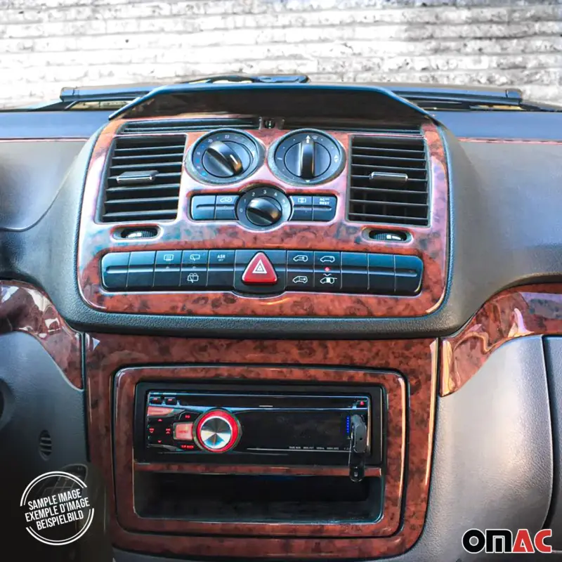 Innenraum Dekor Cockpit für Hyundai H-1 Starex 2004-2007 Wurzelholz Optik 17tlg Rabatt