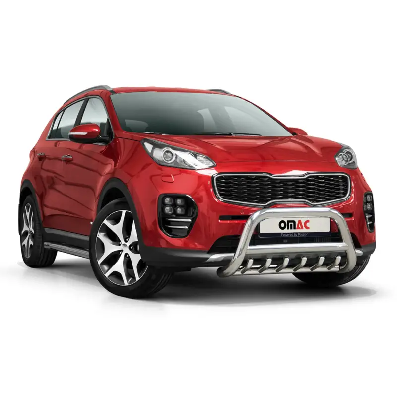 Frontbügel Frontschutzbügel für Kia Sportage 2015-2021 mit ABE Rammschutz Silber Highlight