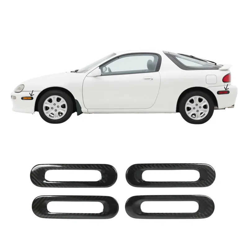 Abverkauf Blinkerrahmen Signalblende Blinker für Mazda MX-5 1989-2005 Echt Carbon Schwarz
