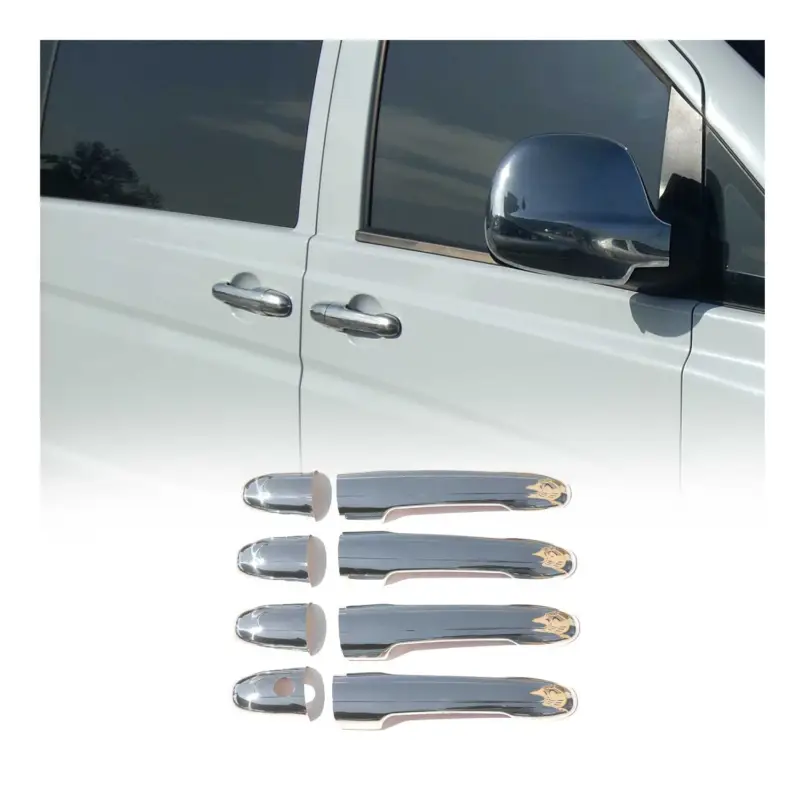 Türgriff Blenden für Mercedes Vito W639 2003-2014 4Tür 1Loch 8tlg Edelstahl Matt Zertifiziert