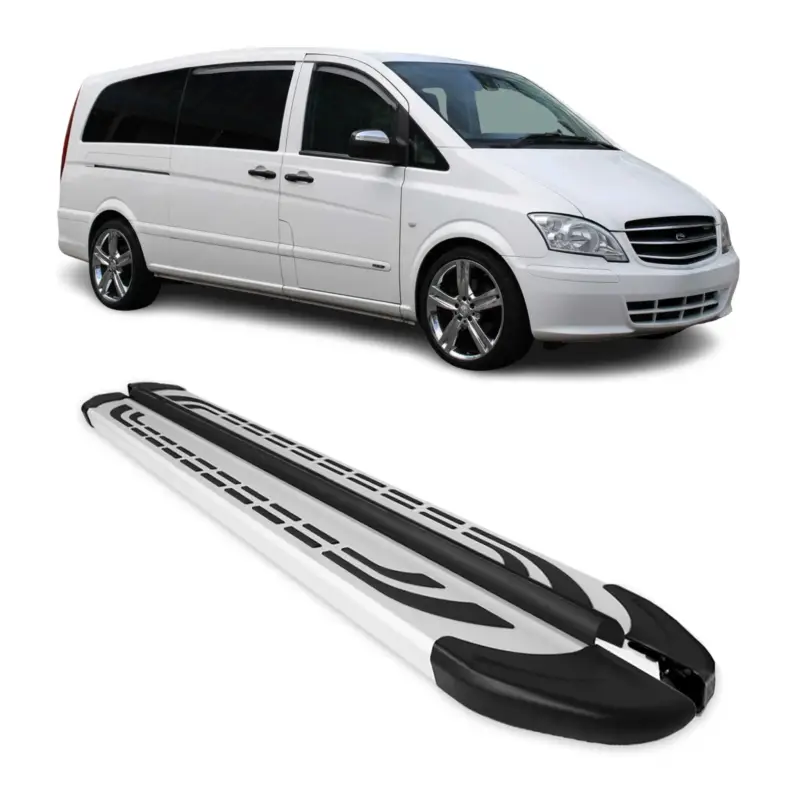 Trittbretter Seiten für Mercedes Vito Viano W639 2003-2014 L3 Extra Langer Alu Jetzt Bestellen