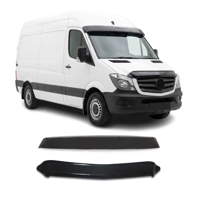 Abverkauf Sonnenblende Motorhaube Deflektor Set für Mercedes Sprinter W906 2013-2018 2tlg
