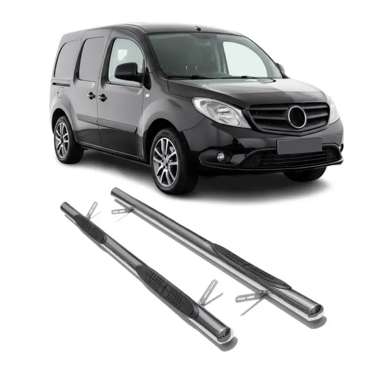 Trittbretter Schwellerrohre für Mercedes Citan Renault Kangoo Ø70mm Edelstahl Knallerangebot