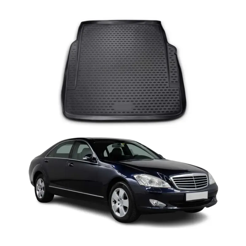 Kofferraummatte Kofferraumwanne für Mercedes S Klasse W221 2005-2013 Gummi TPE Heißes Angebot