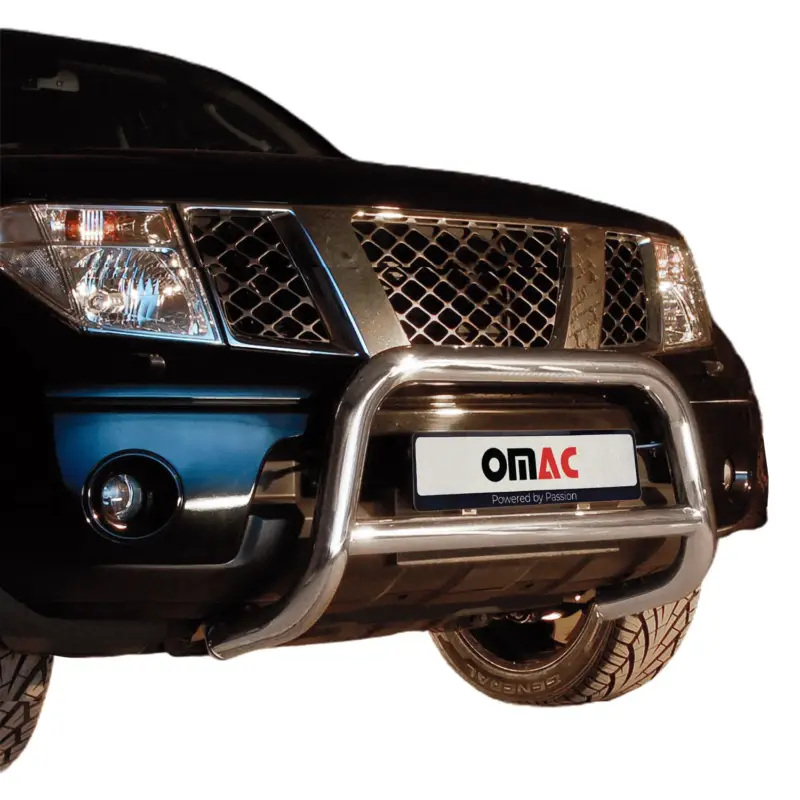 Garantierte Lieferung Frontbügel Frontschutzbügel für Nissan Navara D40 2005-2015 mit ABE Stahl Silber