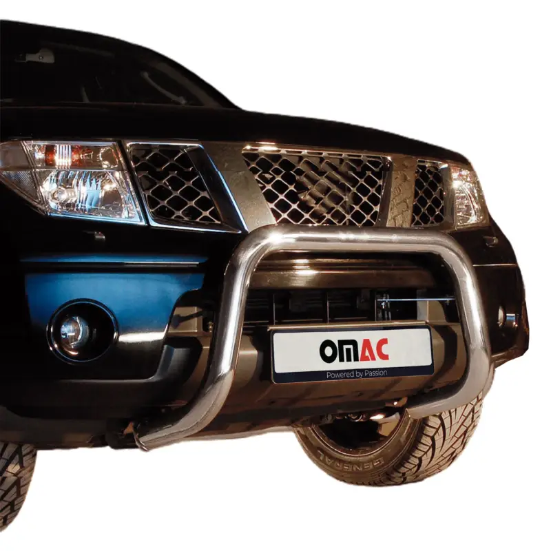 Sichere Zahlung Frontbügel Frontschutzbügel für Nissan Navara 2005-2010 mit ABE Stahl Silber