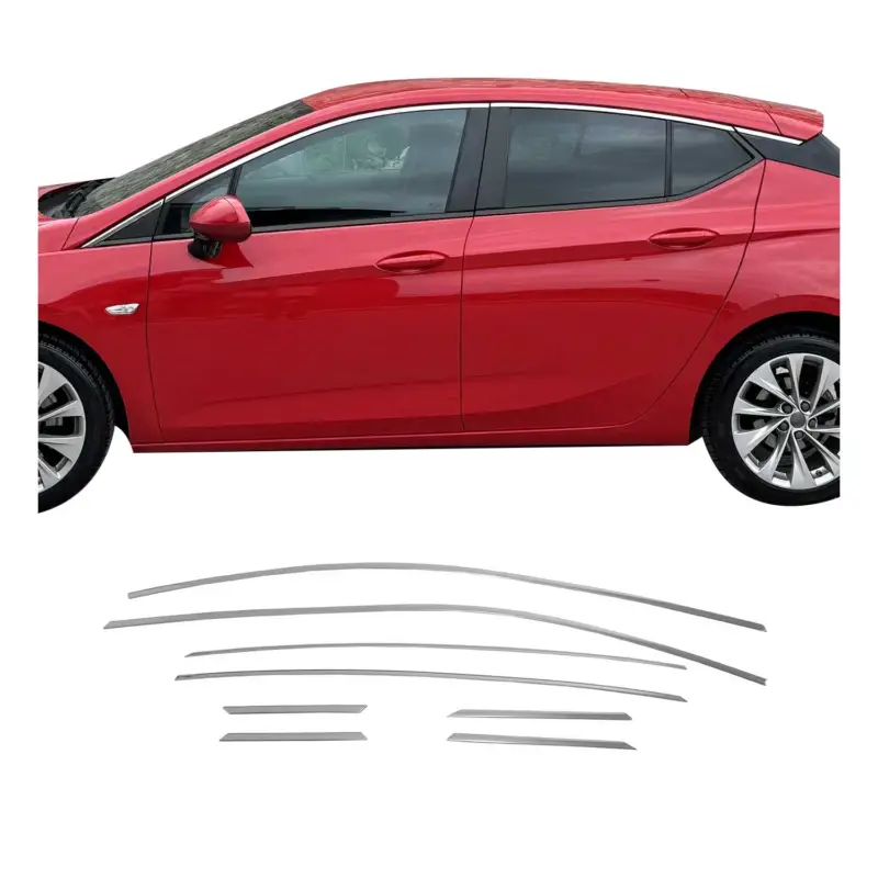 Kracherpreis Fensterleisten Zierleisten für Opel Astra K 2015-2019 Oben Edelstahl Chrom 8tlg