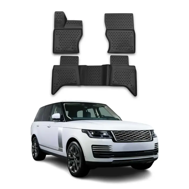 OMAC Gummimatten Fußmatten für Land Rover Range Rover 4 2015-2021 TPE Schwarz 4x Geprüft