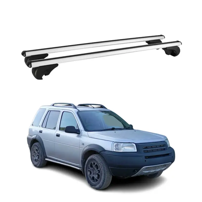 Geprüft Dachträger Grundtäger für Land Rover Freelander I 1998-2006 75kg Alu Silber 2x