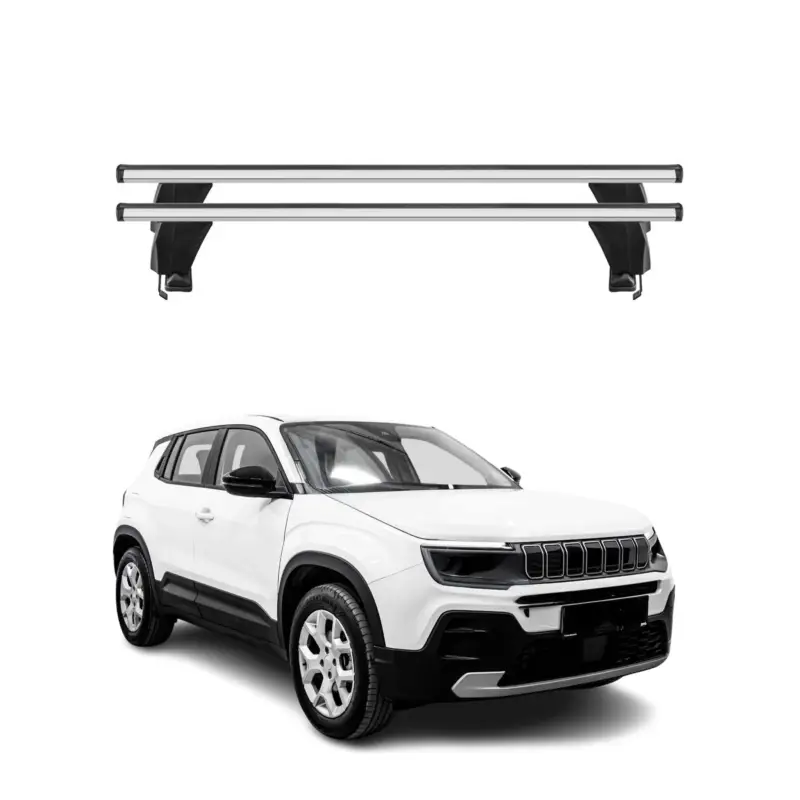Heißes Angebot Menabo Dachträger Grundtäger für Jeep Avenger 2023-2026 50kg Alu Silber 2 tlg