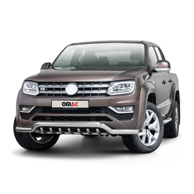 Preisreduziert Frontschutzbügel Frontbügel für VW Amarok 2016-2021 mit ABE Stahl Silber